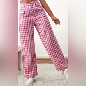 DAZY Pink gingham size S high wasted pants